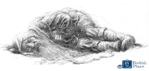 The sleeping Bombur from The Hobbit Book Review