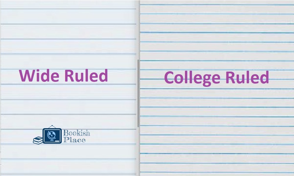 Showing Wide Ruled vs College Ruled Paper